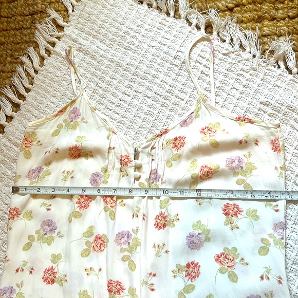 Vintage Laura Ashley White floral maxi slip dress vintage 90’s summer dress szM - Picture 14 of 14